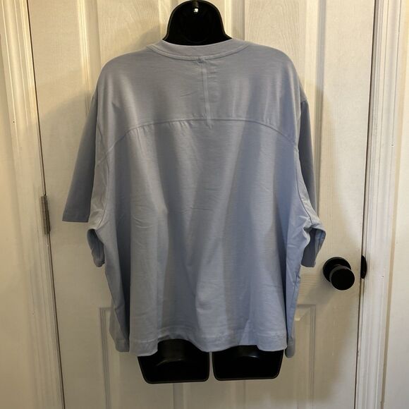 NWT All in Motion Plus Size 3X Blue Supima Cotton Short Sleeve T-Shirt Top - Picture 2 of 16